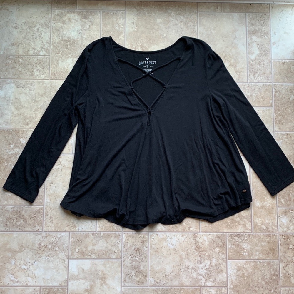 Soft & Sexy cross neck top